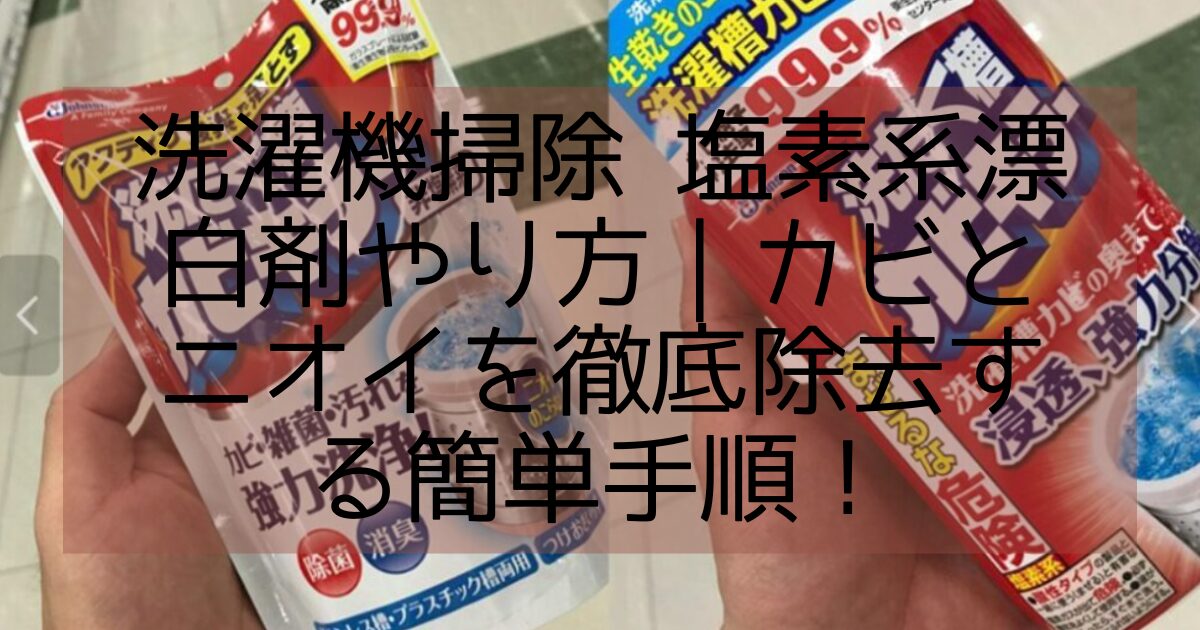 洗濯機掃除 塩素系漂白剤やり方